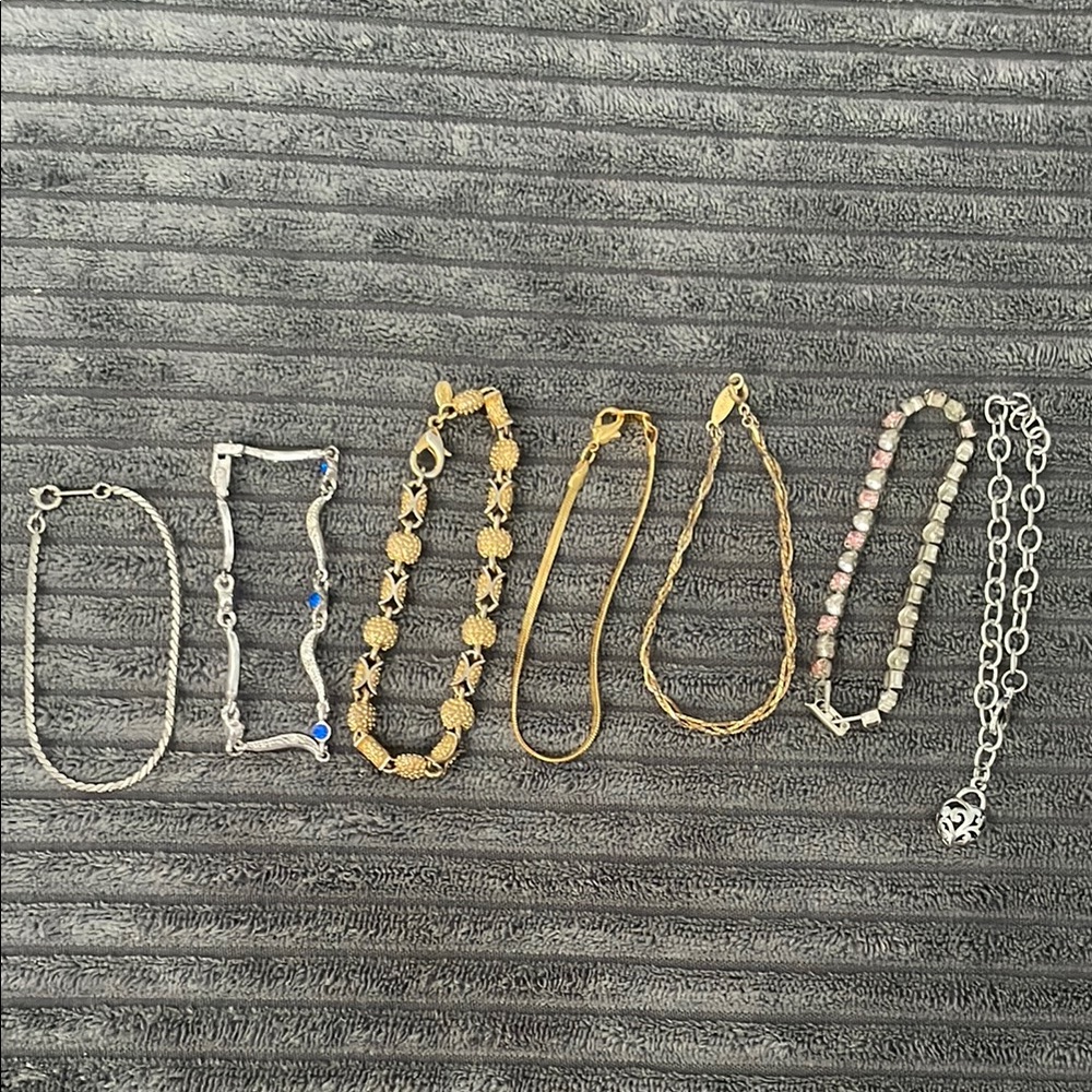 Elegant Gold and Silver Bracelet Set. Costume jewelry
